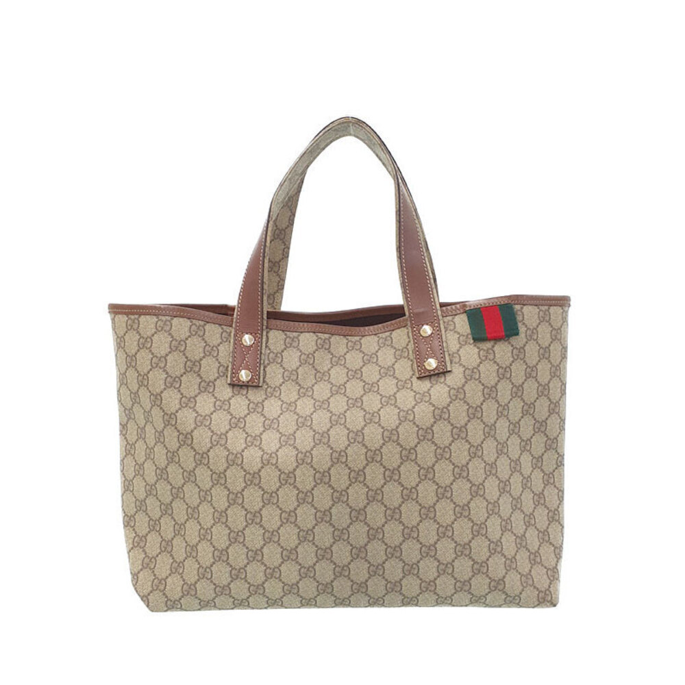 Gucci handbag beige brown GG canvas tote bag